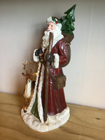 Santa with Deer Ornament