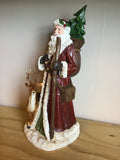 Santa with Deer Ornament