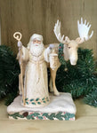 White Woodland Santa with Moose