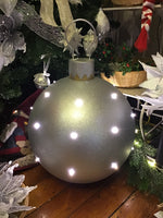 Silver Christmas Ornament Decor LED