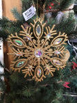 Gold Jewel Snowflake