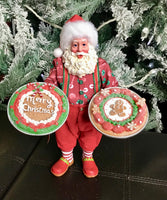 Santa with Two Big Cookies