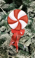 Red/White Candy Lollipop Pick