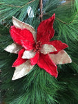 Poinsettia Red & Gold Petals