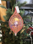 Glass Pink Tree Ornament