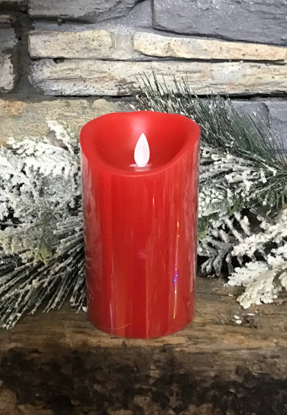 Large Red Candle Battery Operated