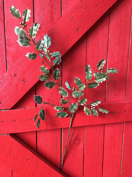 Holly Pick with Gold Berries