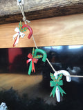 Aged Metal Candy Cane Garland