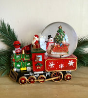 Santa Driving Train Musical Waterball