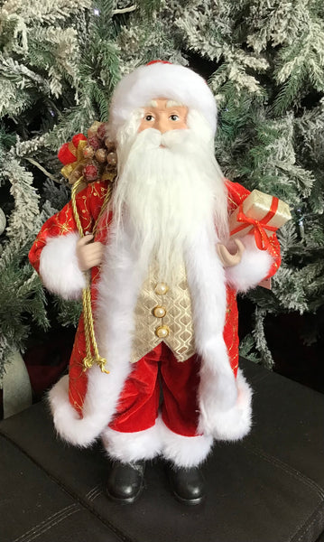 Santa with Long Red Coat 46CM