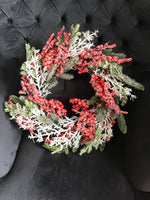 Frosted Berry/Pine Wreath