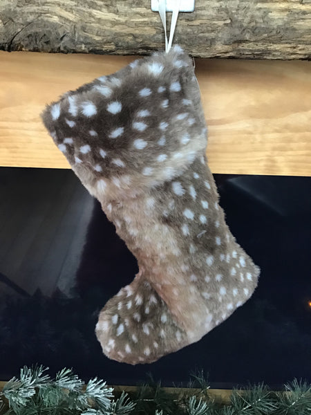 Fawn Faux Fur Stocking