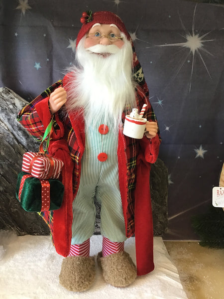 Santa in PJ’s w/cocoa