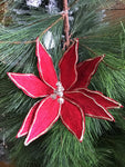 Poinsettia Red w Gold Braid