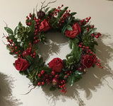 Rose/Succulent/Pomegranate/Pine Wreath