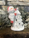 Santa or Snowman with tree LED