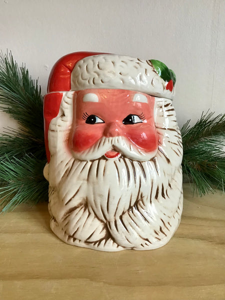 Santa Head Cookie Jar