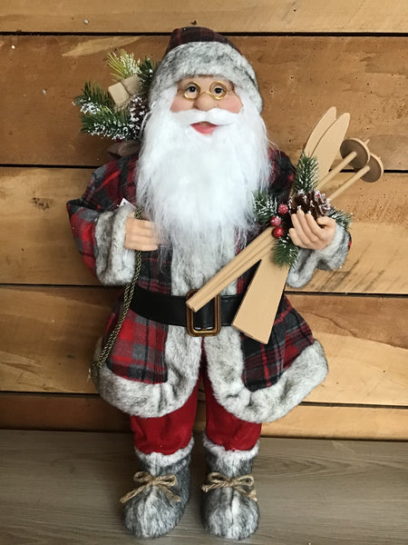 Standing Santa in Tartan