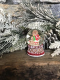 Small Gingerbread Snowglobe LED