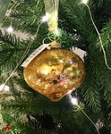 Gold Teardrop Glass Bauble