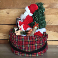 Animated Musical Santa in Tartan Bag