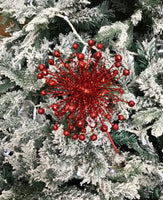 Red Glitter Starburst Ball