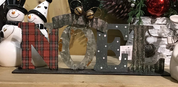 Rustic Metal Noel Sign