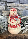 Snowman with Noel Sign