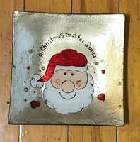 Santa’s Treats Glass Dish