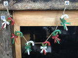 Aged Metal Candy Cane Garland