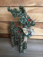 Rattan Standing Deer with Lights