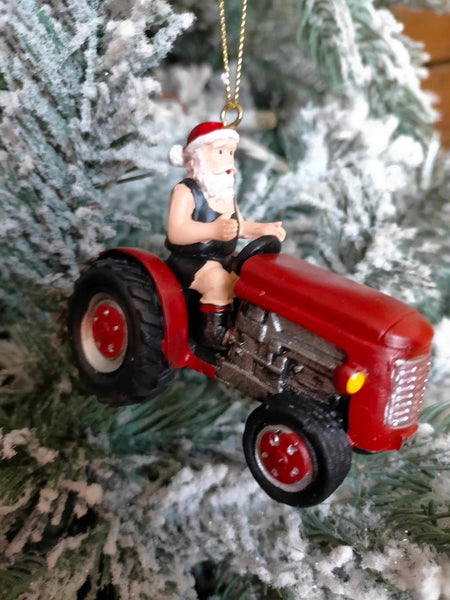 Santa On Tractor