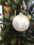 White Crackle Bauble