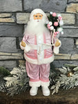 Pink Suited Santa Carrying Sack