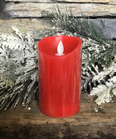 Medium Red Candle, Battery Operated