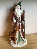 Santa with Deer Ornament