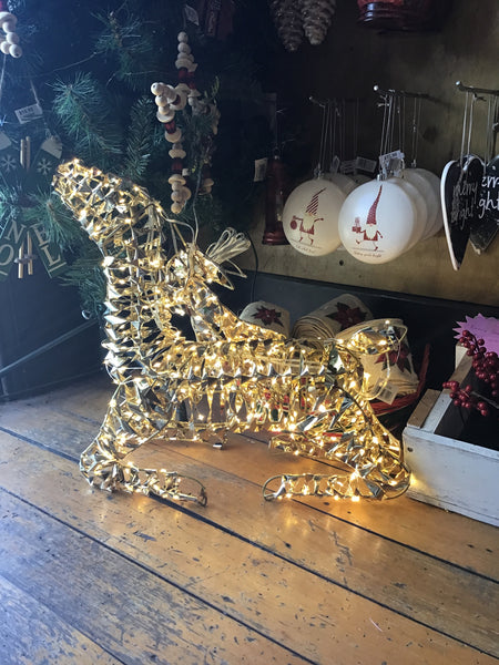 Gold Kneeling Deer LED