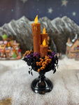 Orange Light up 3 Candle Centrepiece