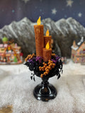 Orange Light up 3 Candle Centrepiece