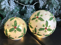 Holly Light Balls Set of 2