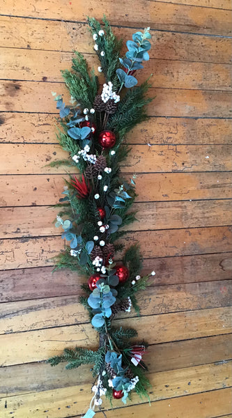 Red Bauble Bluegum Garland