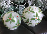 Holly Light Balls Set of 2