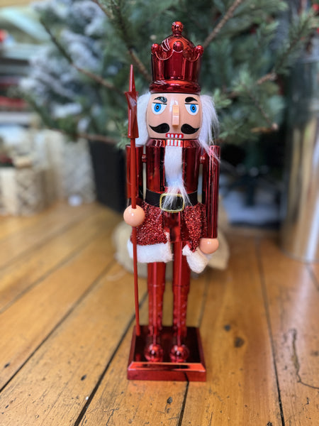 40 cm Red Metallic nutcracker