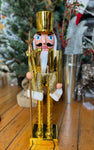 60cm Gold metallic nutcracker