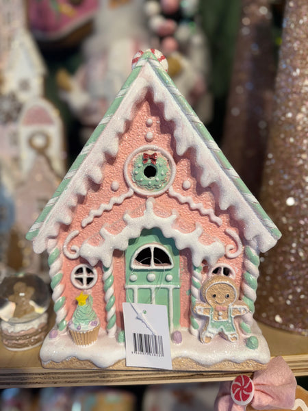 Pastel Piped Gingerbread House