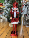 60cm Red metallic Nutcracker