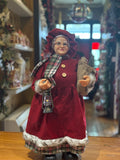 Mrs Clause w/hessian bag lg
