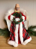 Angel Tree Topper in Tartan Dress