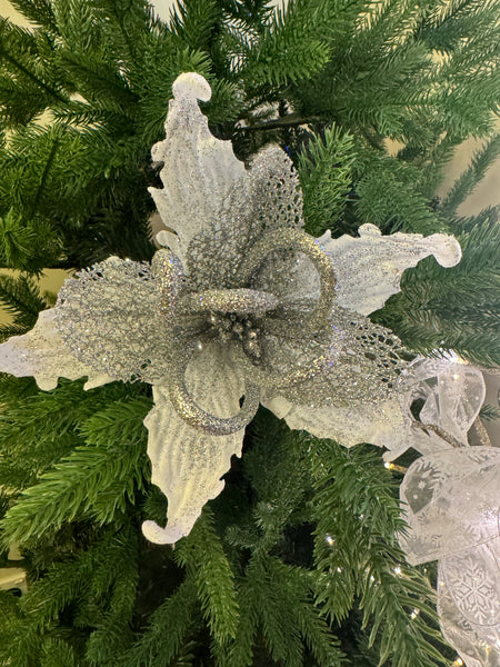 Sliver/white poinsettias