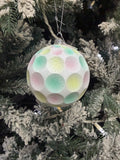 Pink and blue dimpled Ball